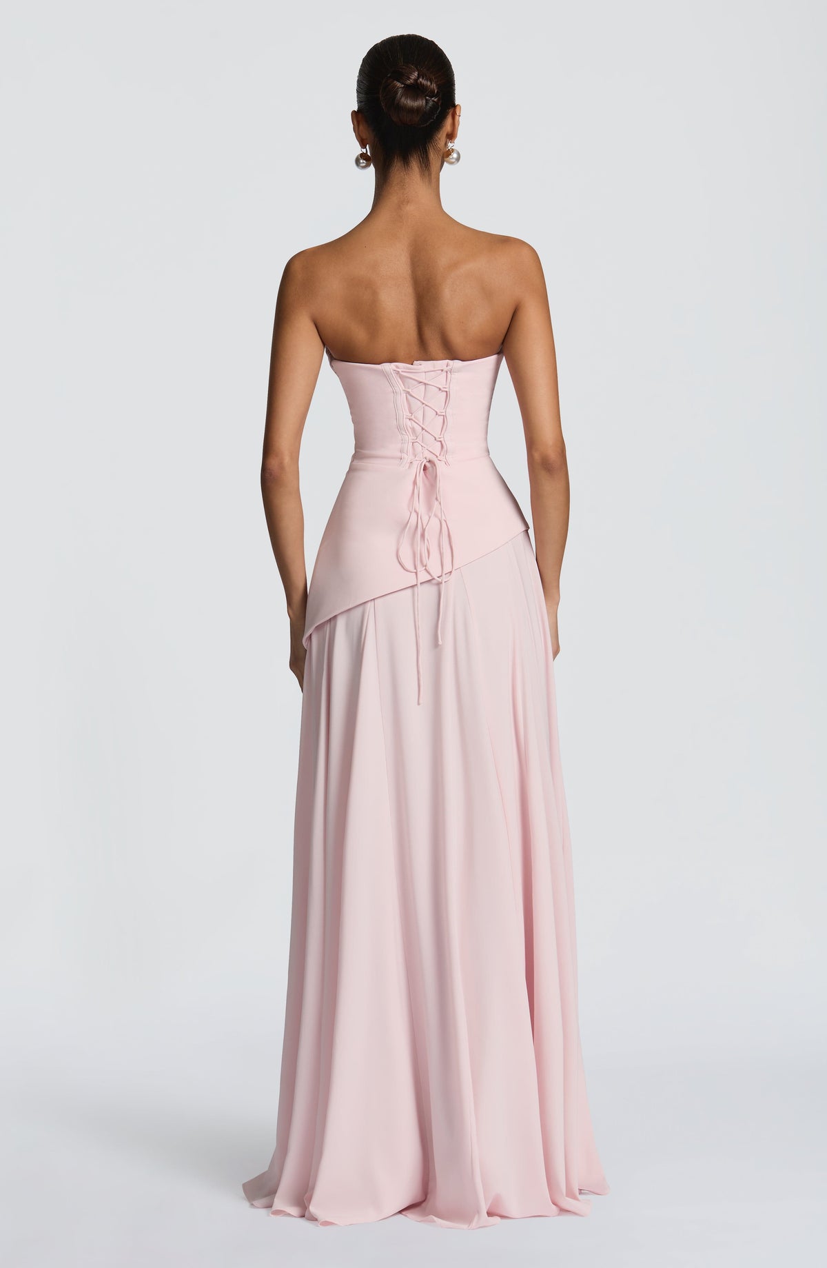 Patricia Maxi Elbise - Pudra Pembesi
