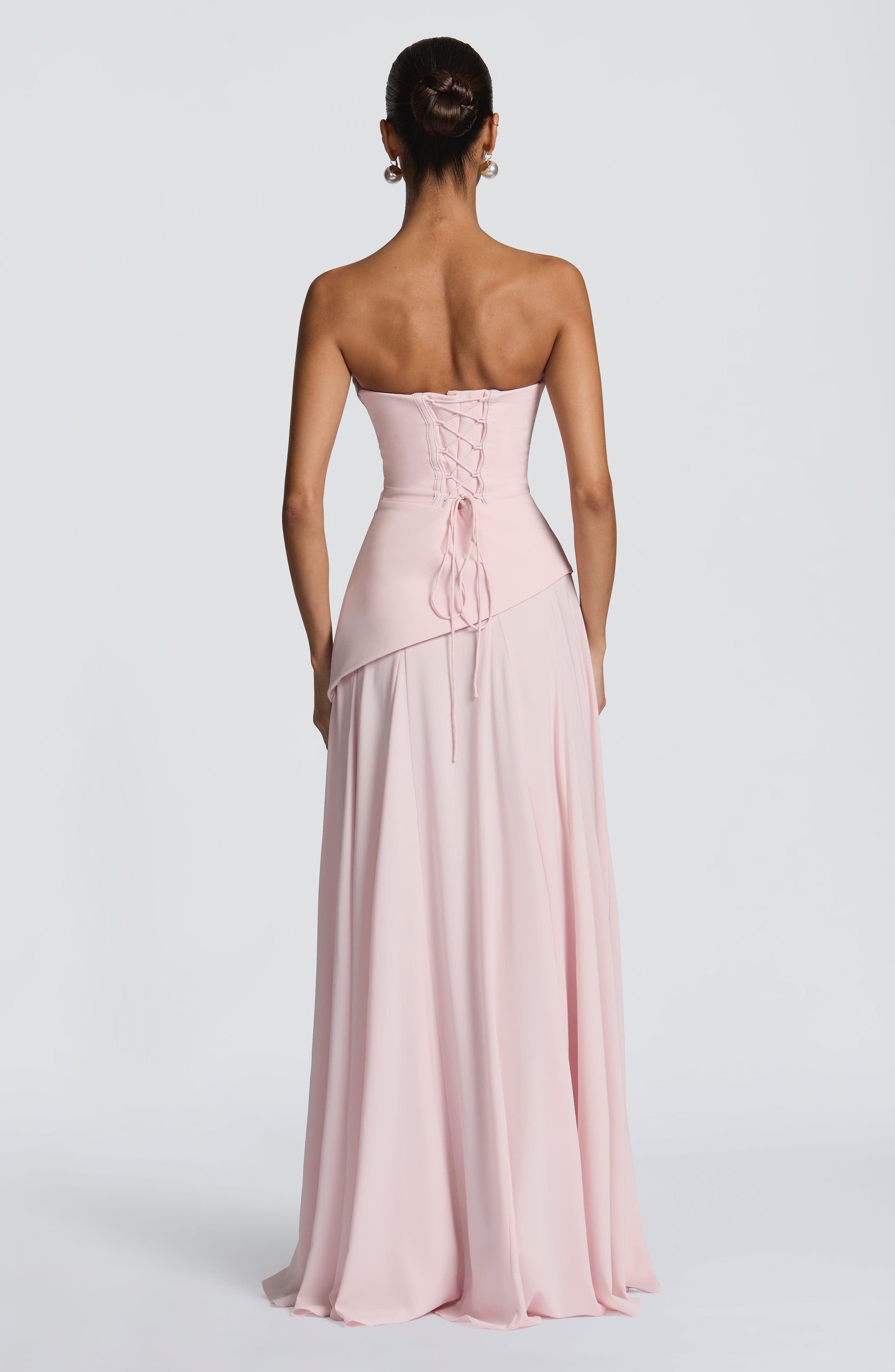 Patricia Maxi Elbise - Pudra Pembesi
