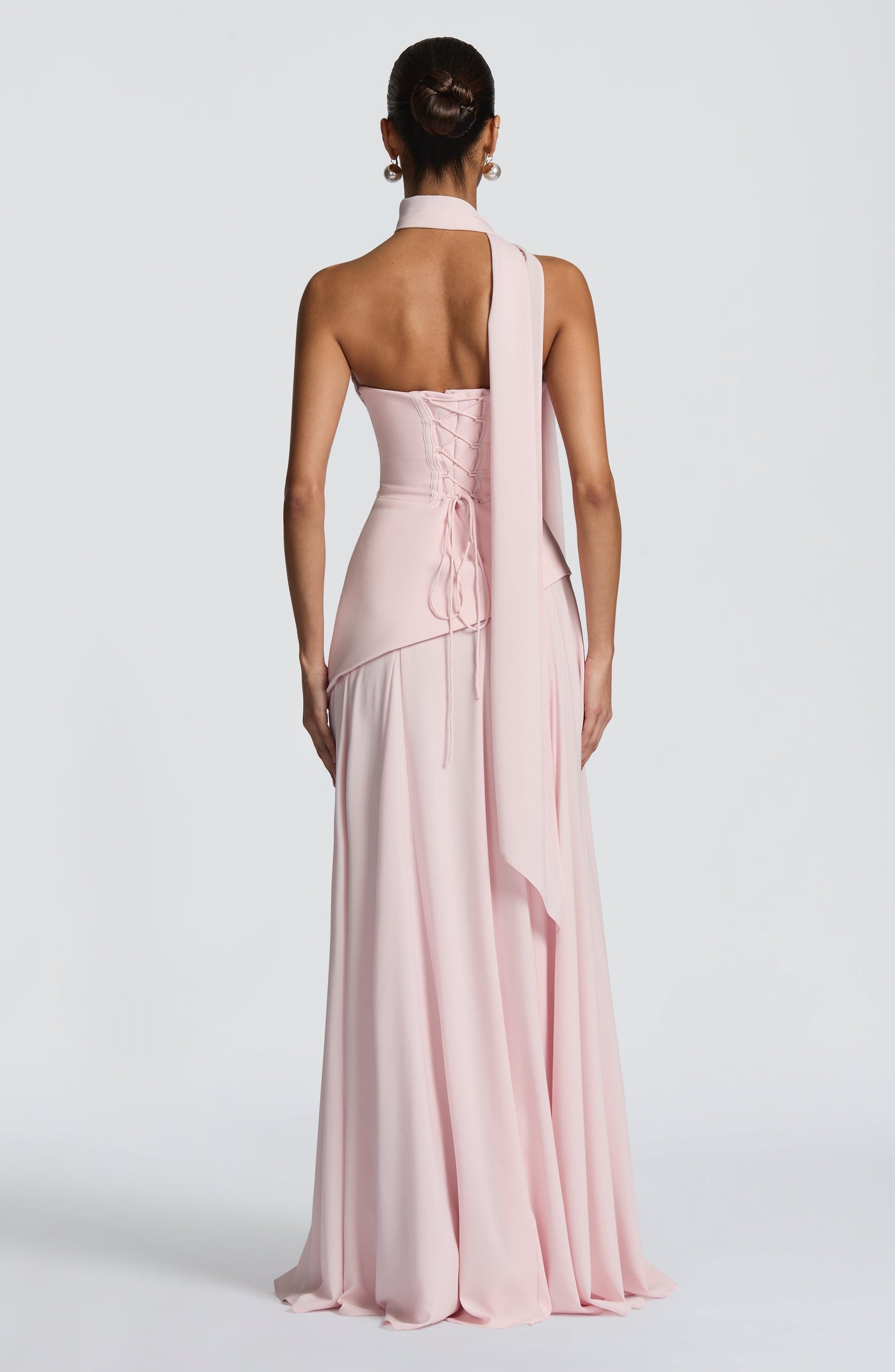 Patricia Maxi Elbise - Pudra Pembesi