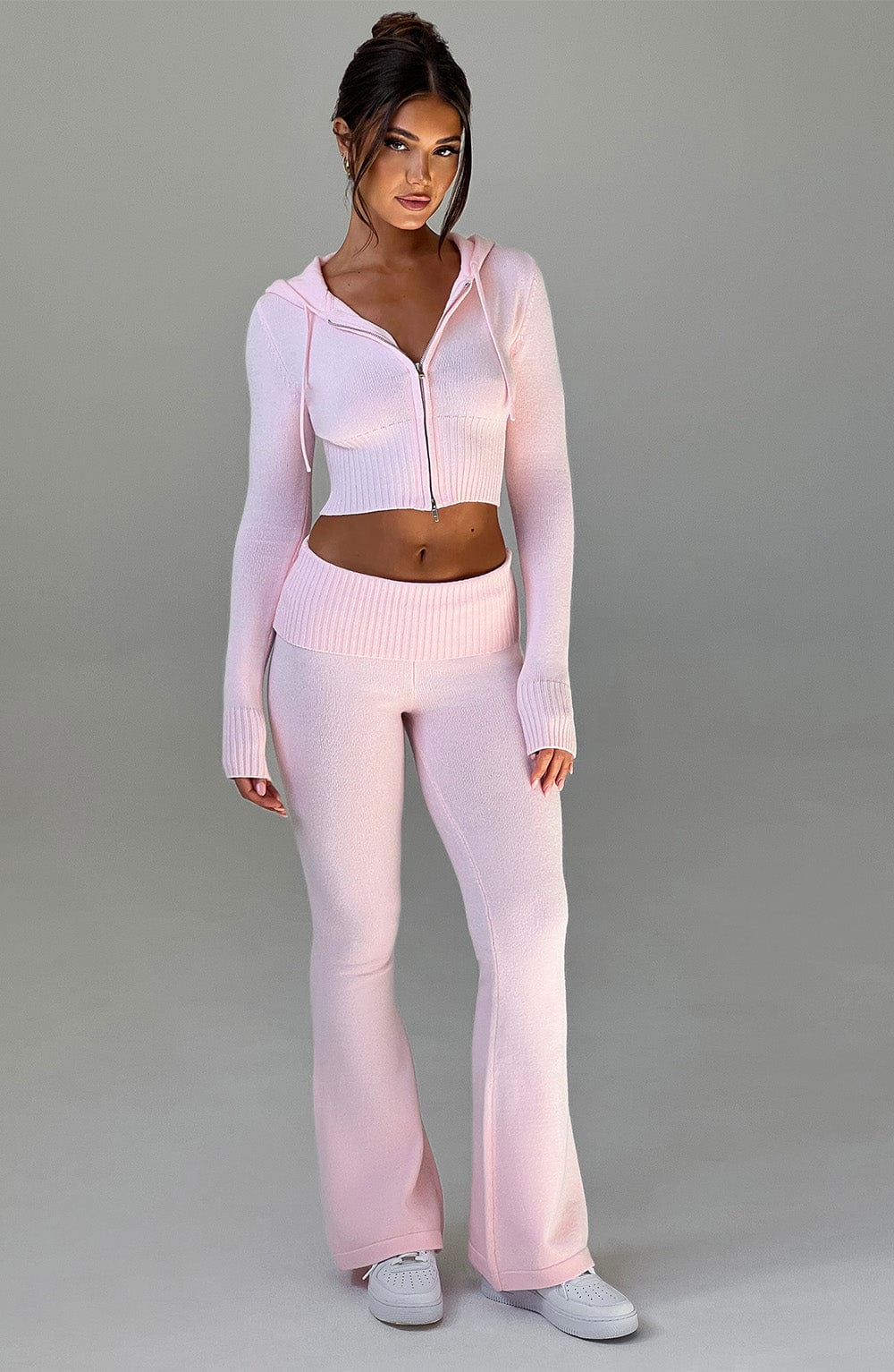 Portia Örme Pantolon - Pembe