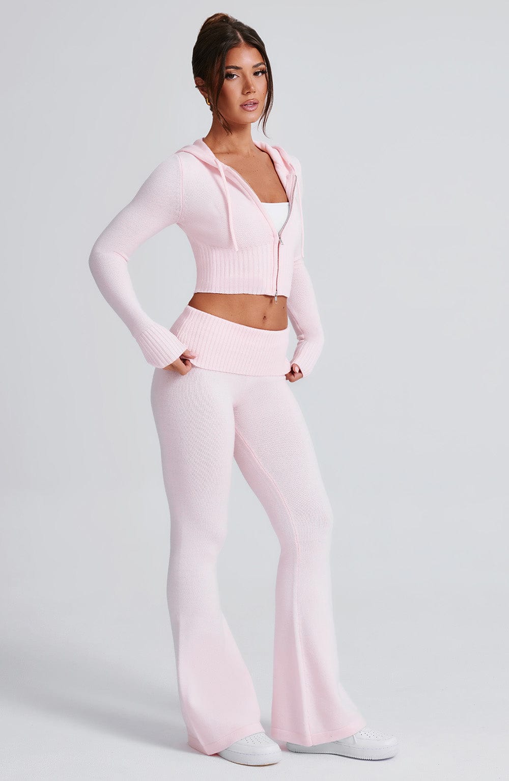 Portia Örme Pantolon - Pembe