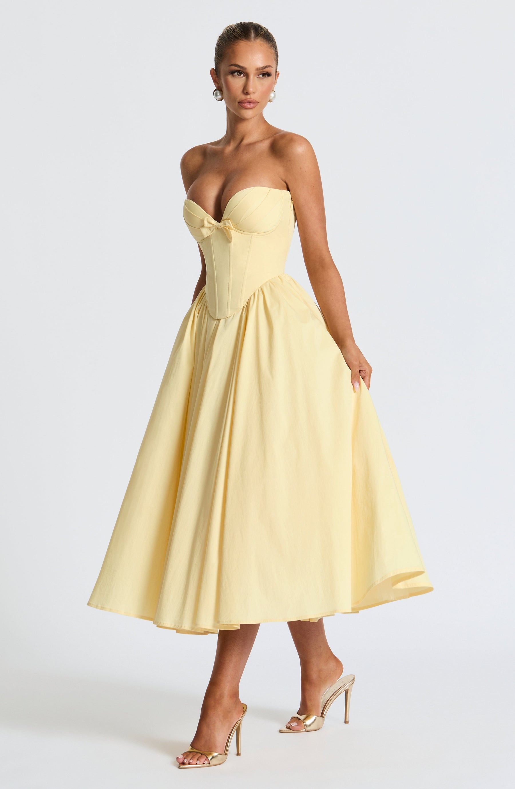 Prim Midi Elbise - Limon