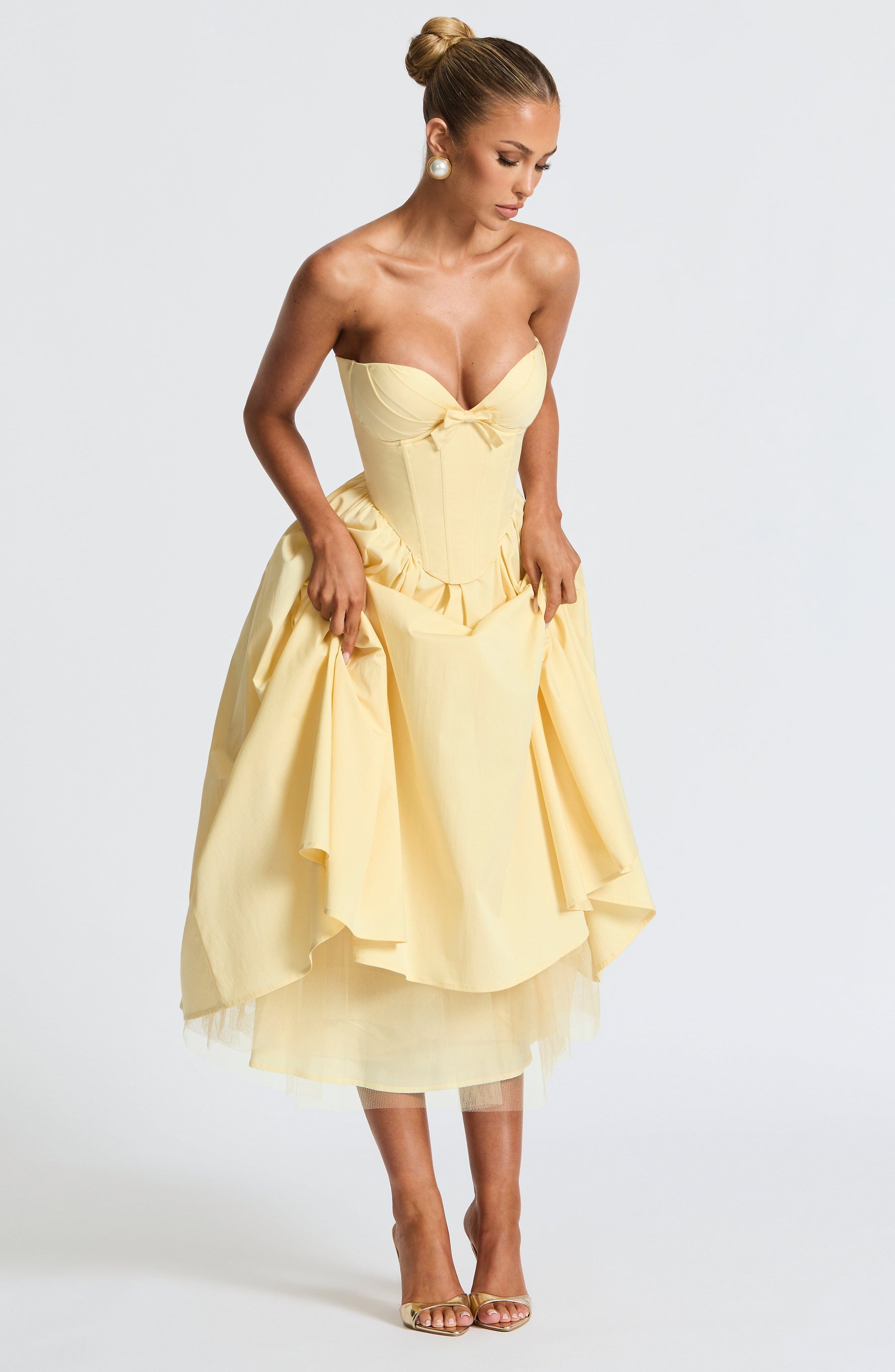 Prim Midi Elbise - Limon