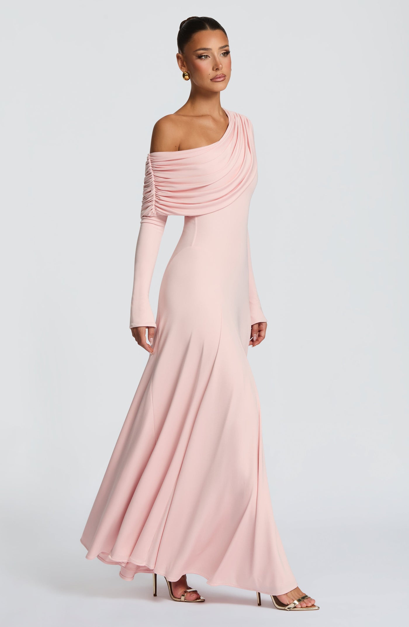 Rafaela Maxi Elbise - Açık Pembe