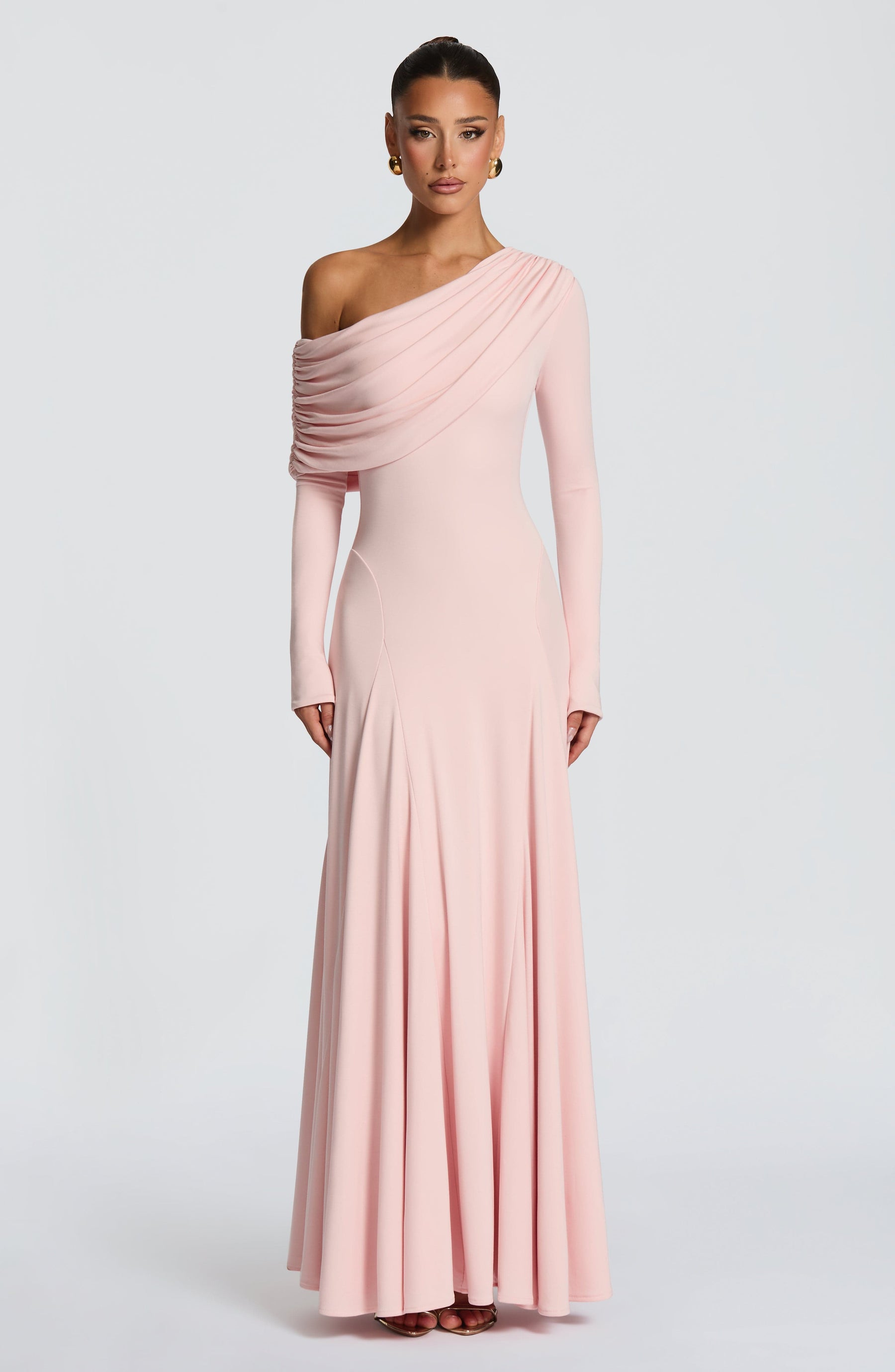 Rafaela Maxi Elbise - Açık Pembe