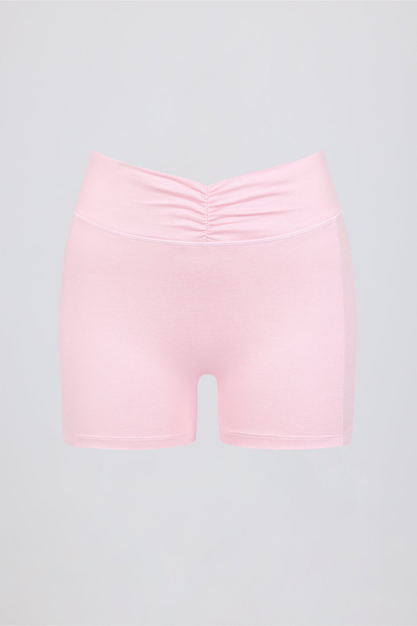 Soluk Pembe Marl Dantelli Mini Şort
