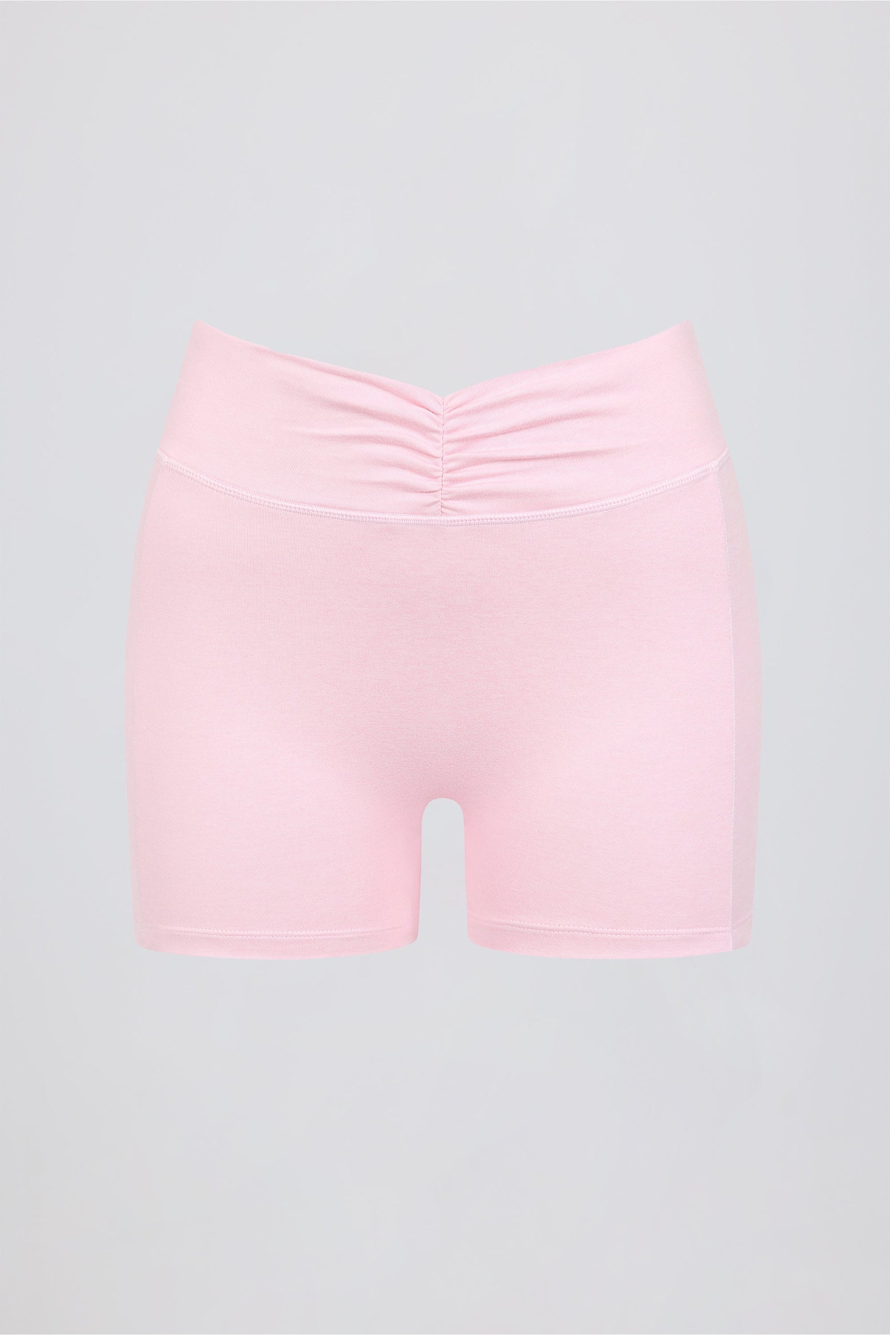 Soluk Pembe Marl Dantelli Mini Şort