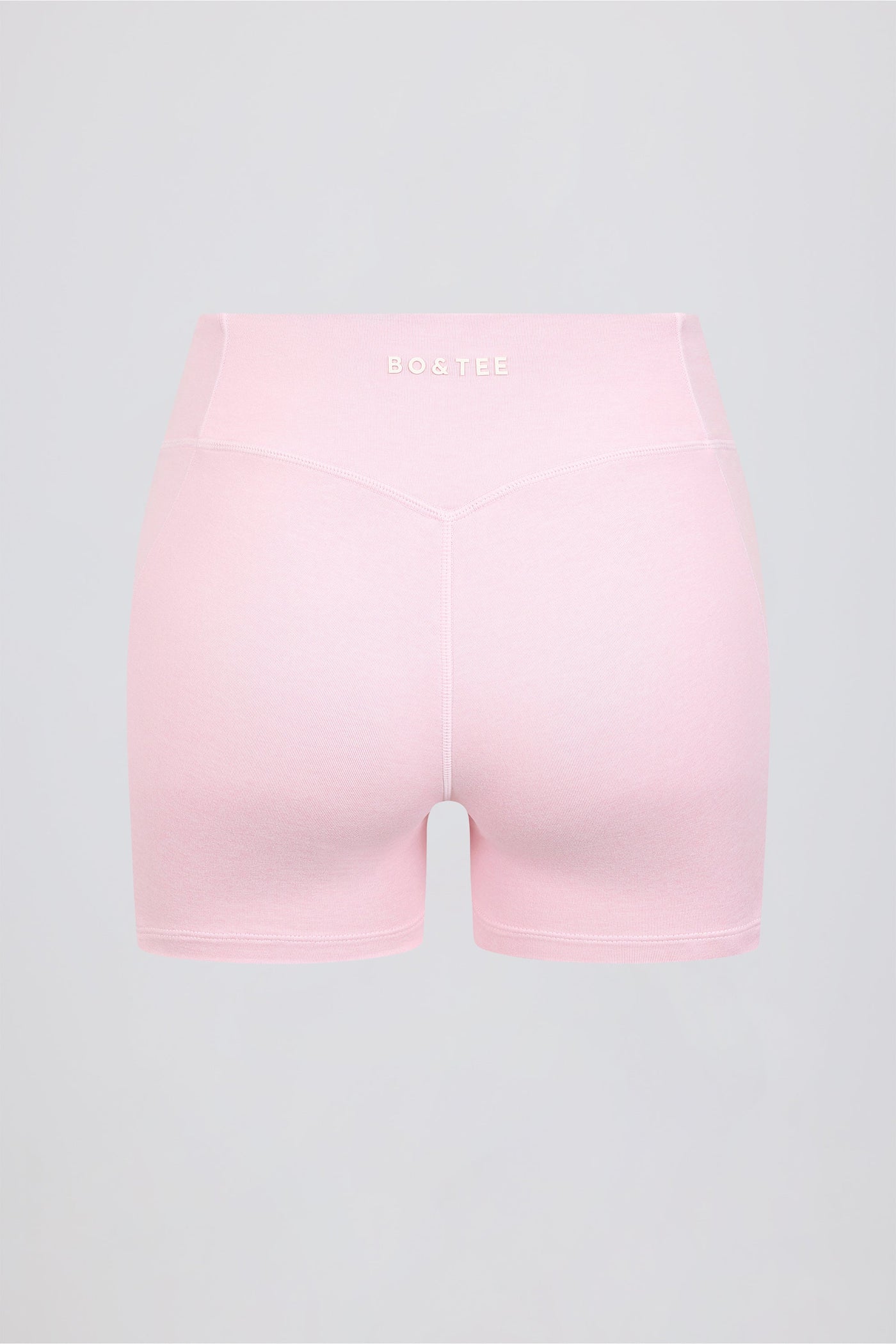 Soluk Pembe Marl Dantelli Mini Şort