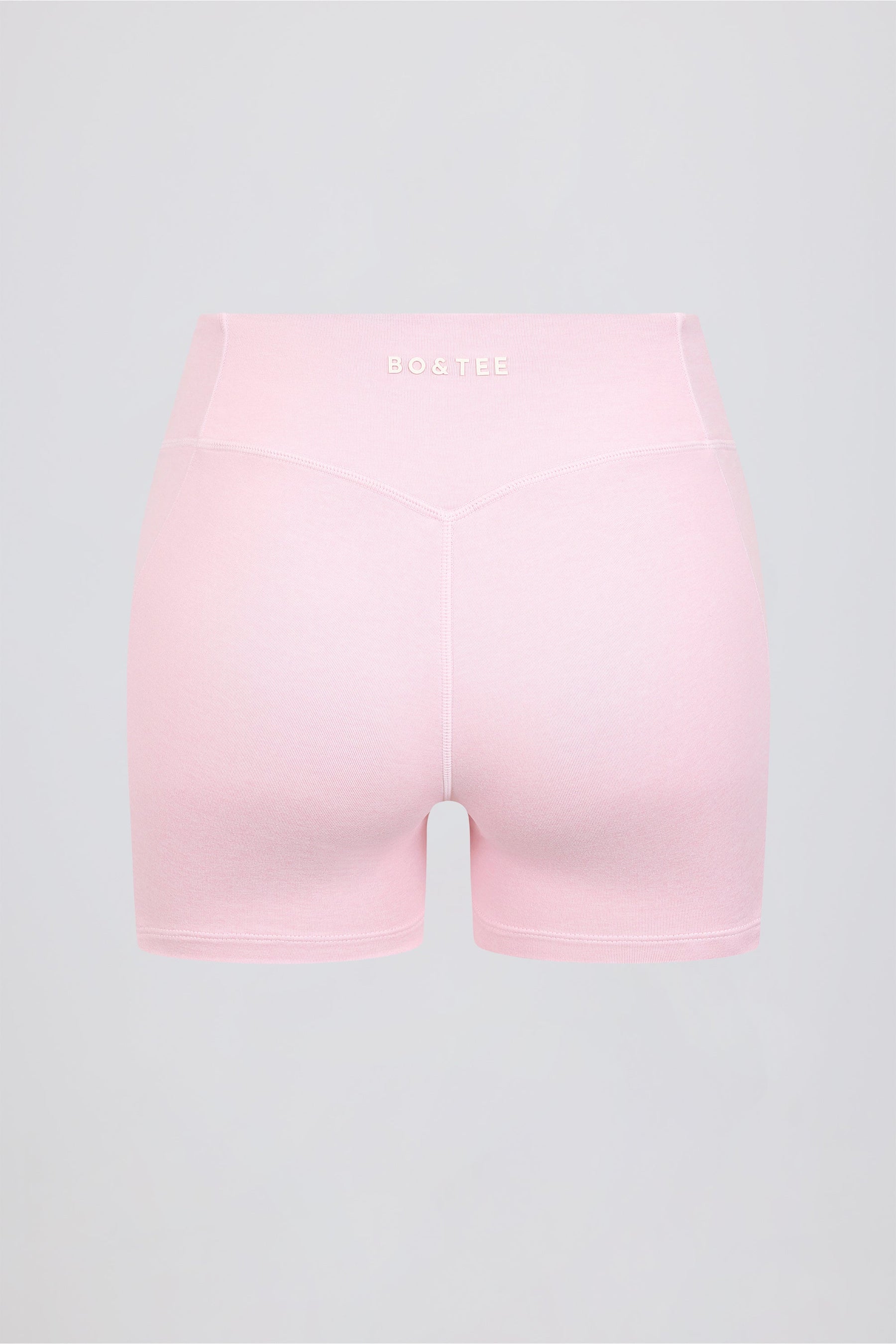 Soluk Pembe Marl Dantelli Mini Şort
