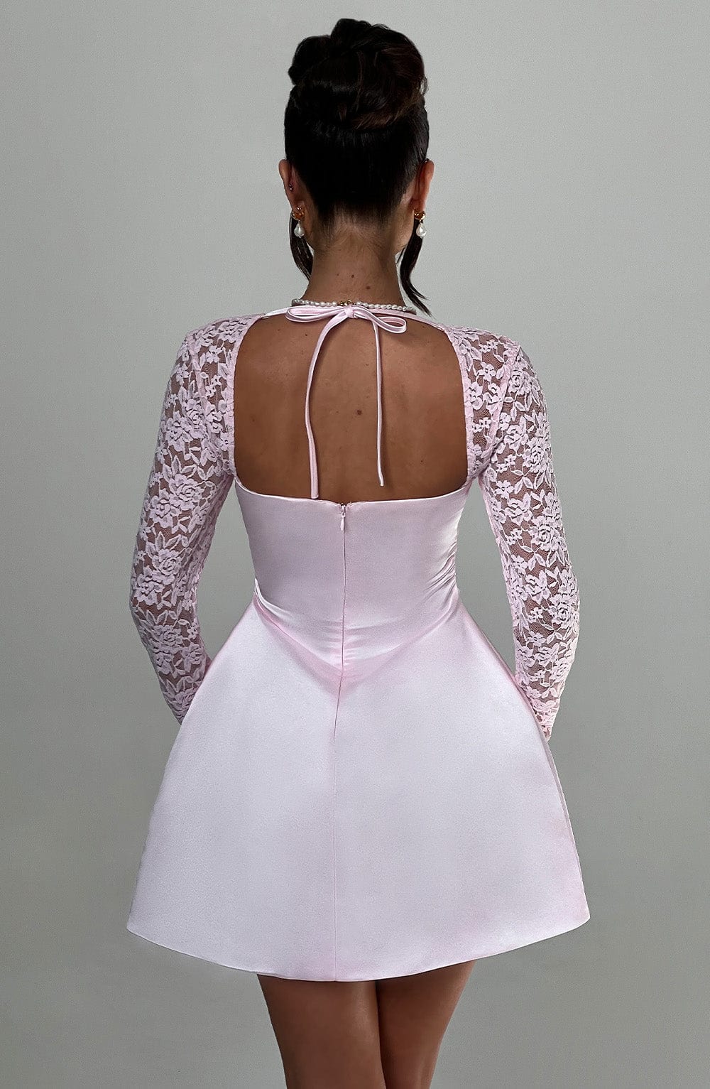 Sadie Mini Elbise - Pudra Pembesi