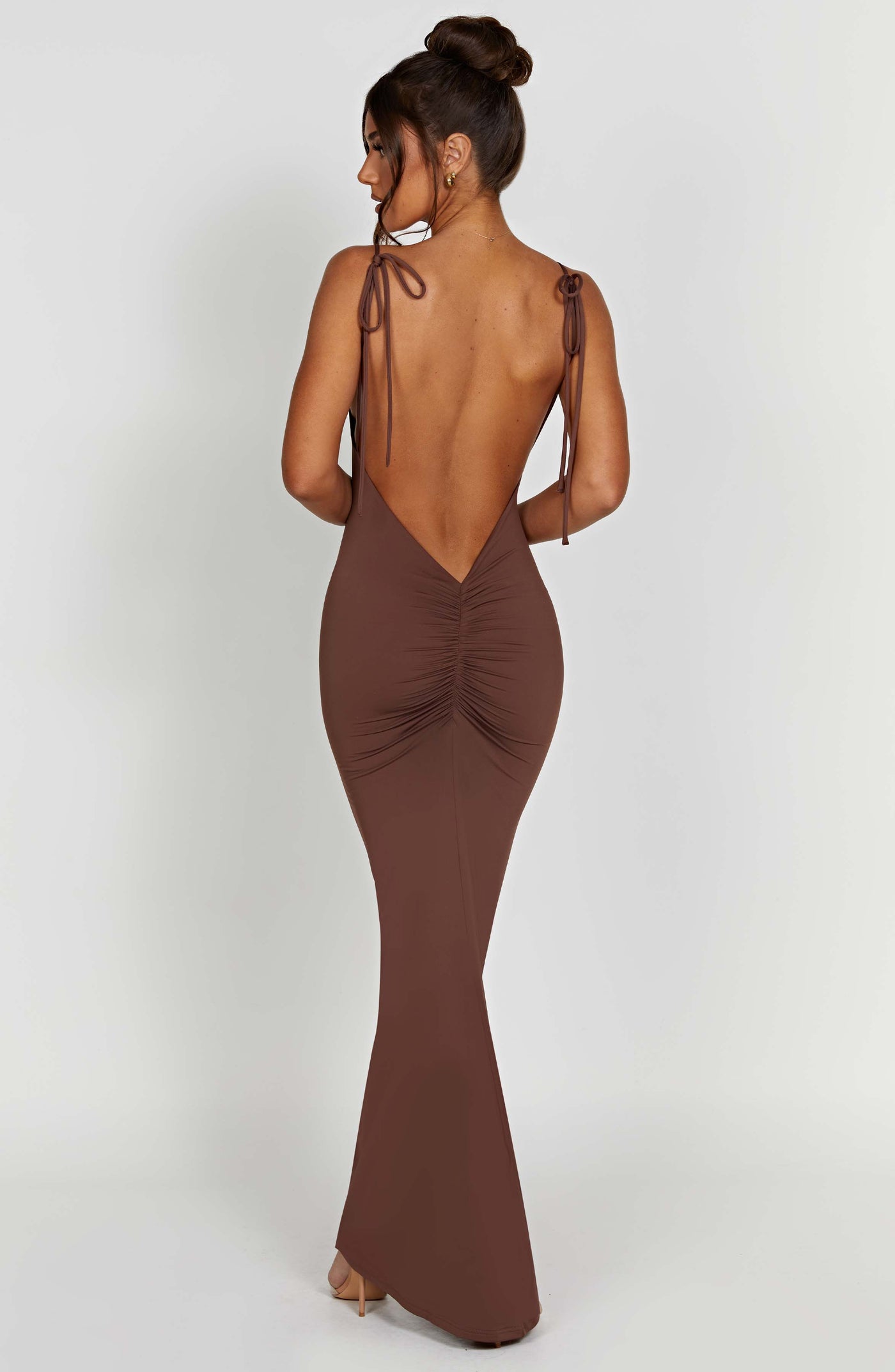 Sanya Maxi Elbise - Çikolata
