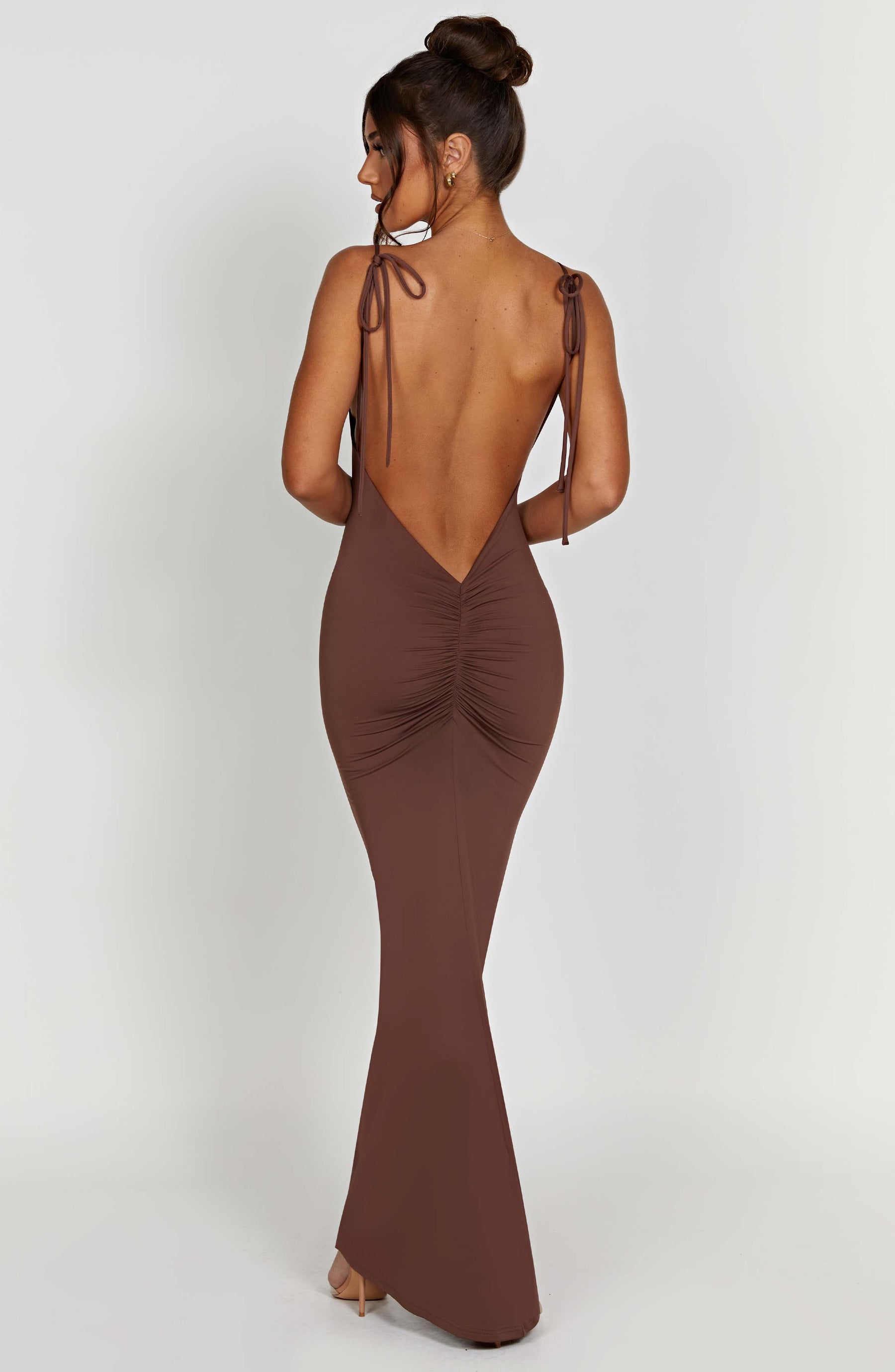 Sanya Maxi Elbise - Çikolata
