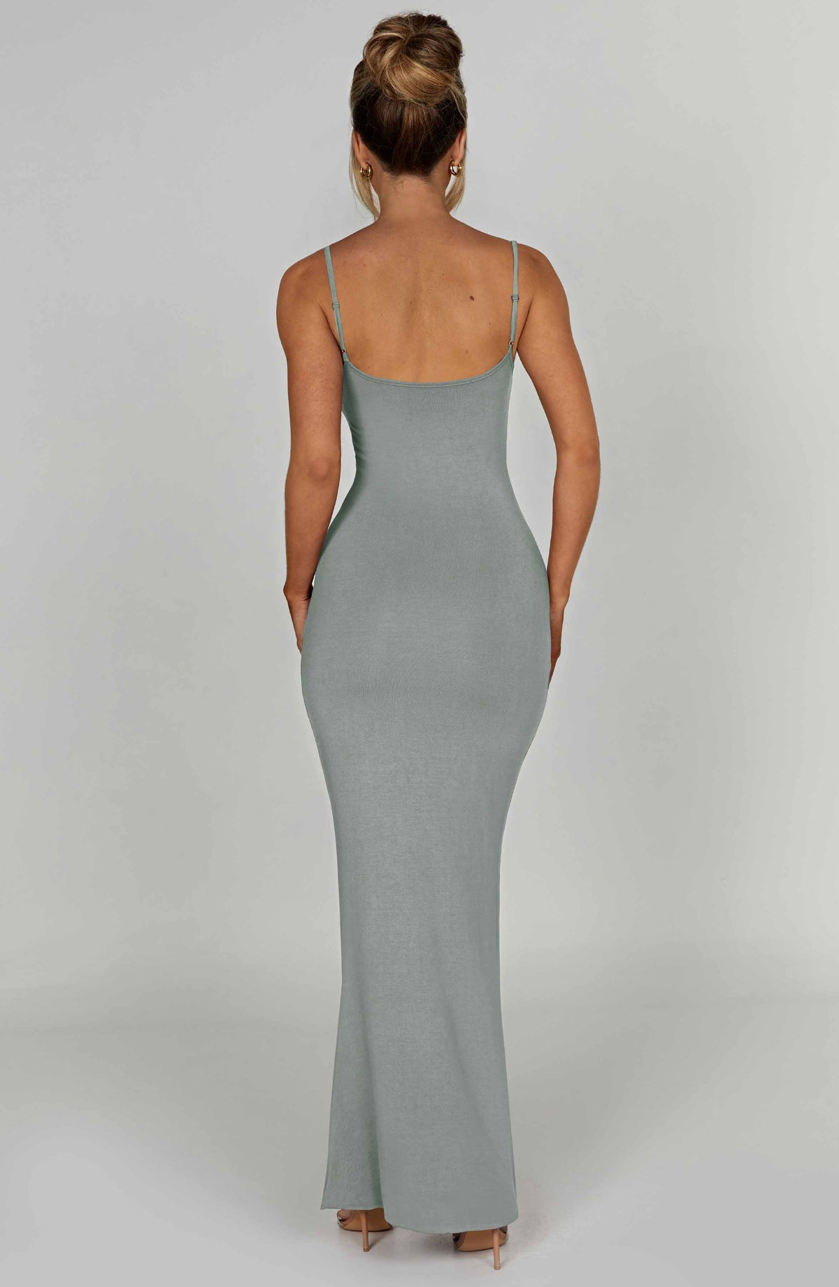 Saskia Maxi Elbise - Çelik