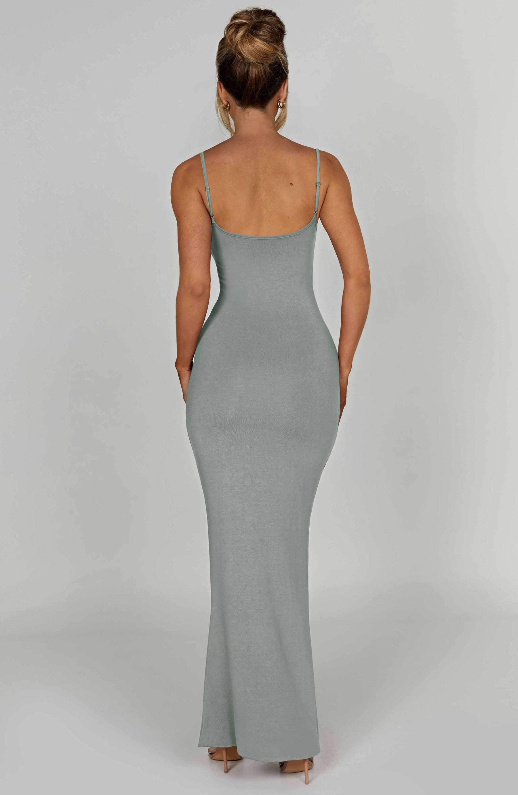 Saskia Maxi Elbise - Çelik