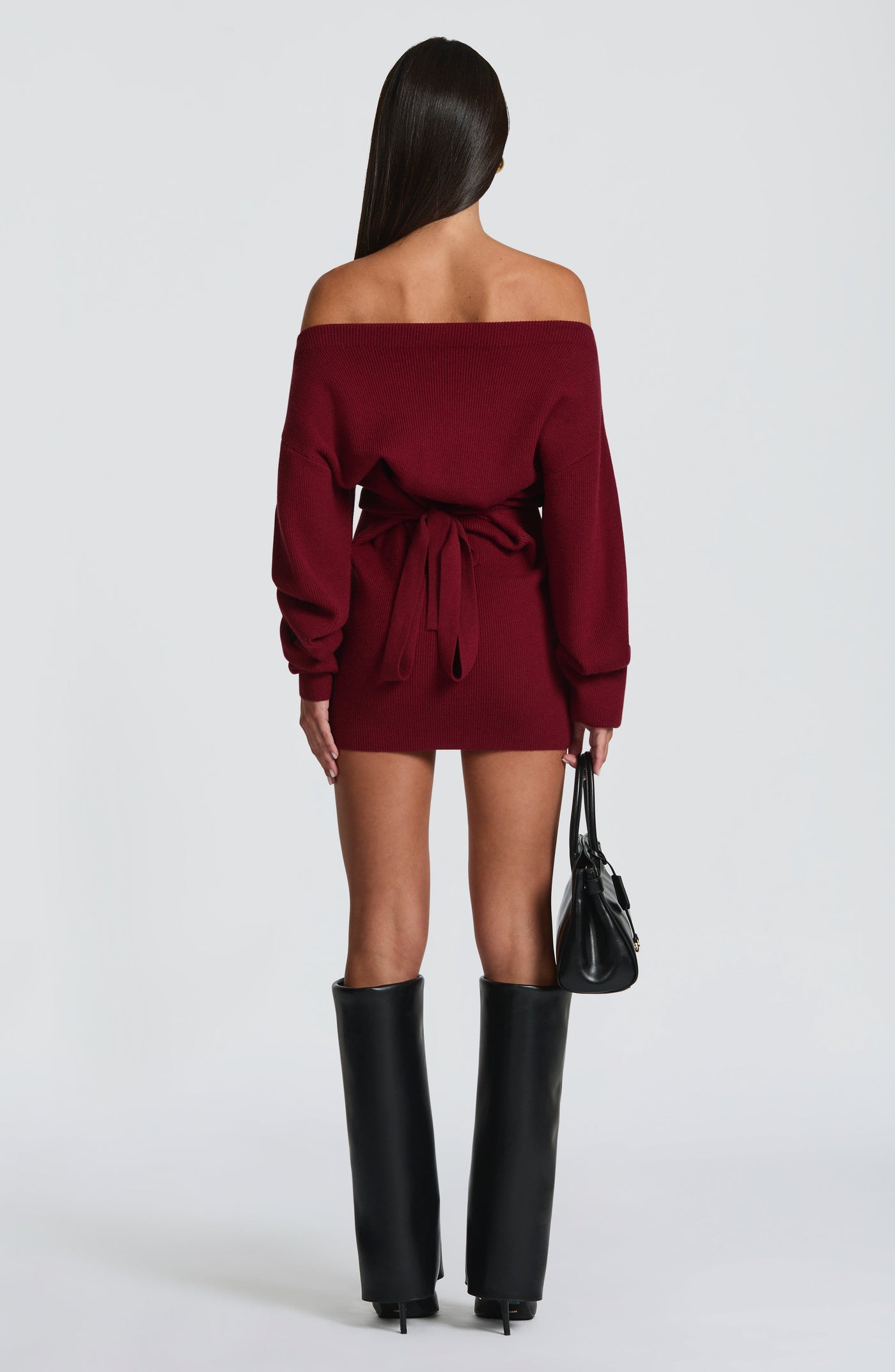 Sawyer Mini Elbise - Bordo
