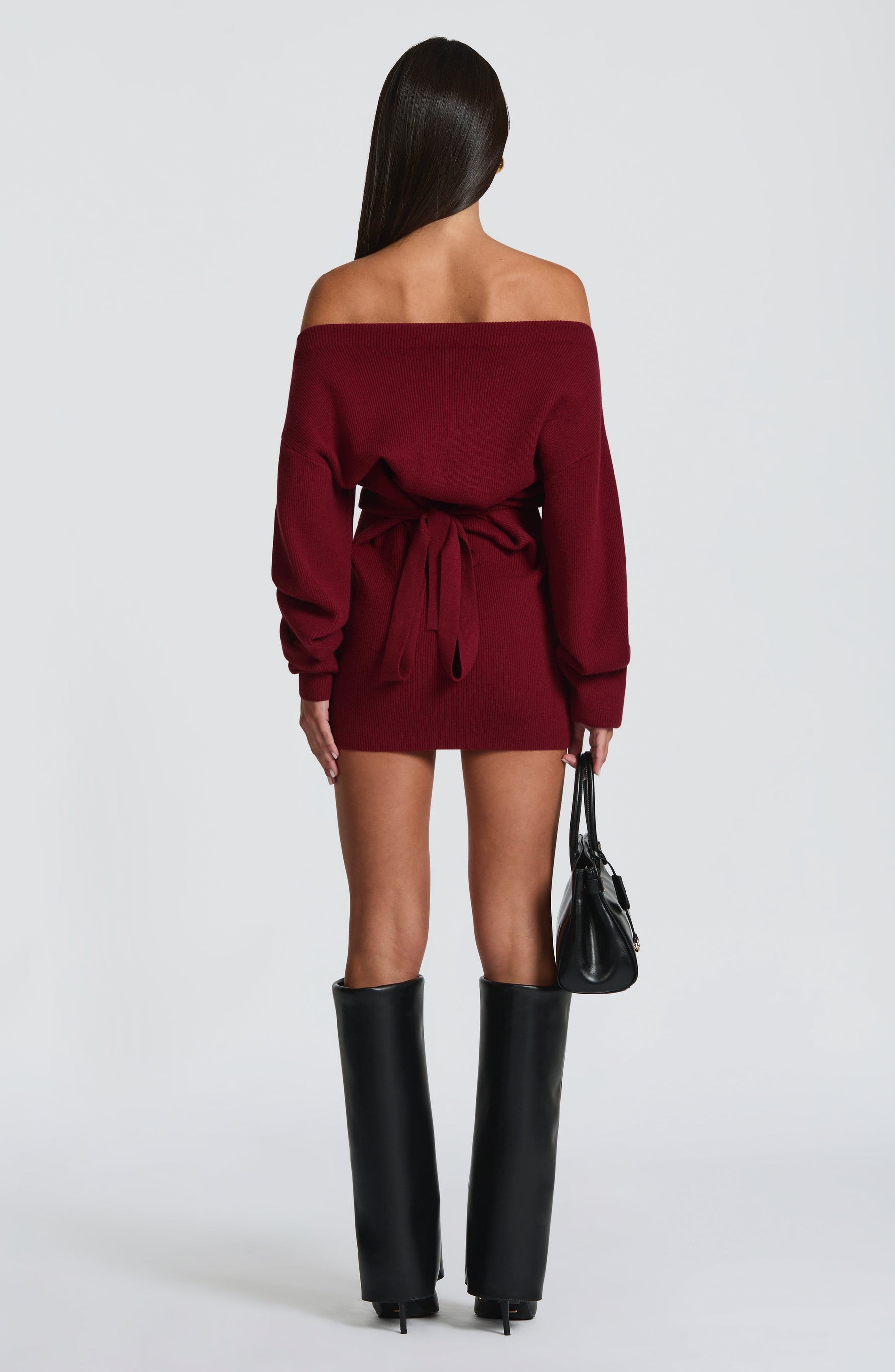 Sawyer Mini Elbise - Bordo