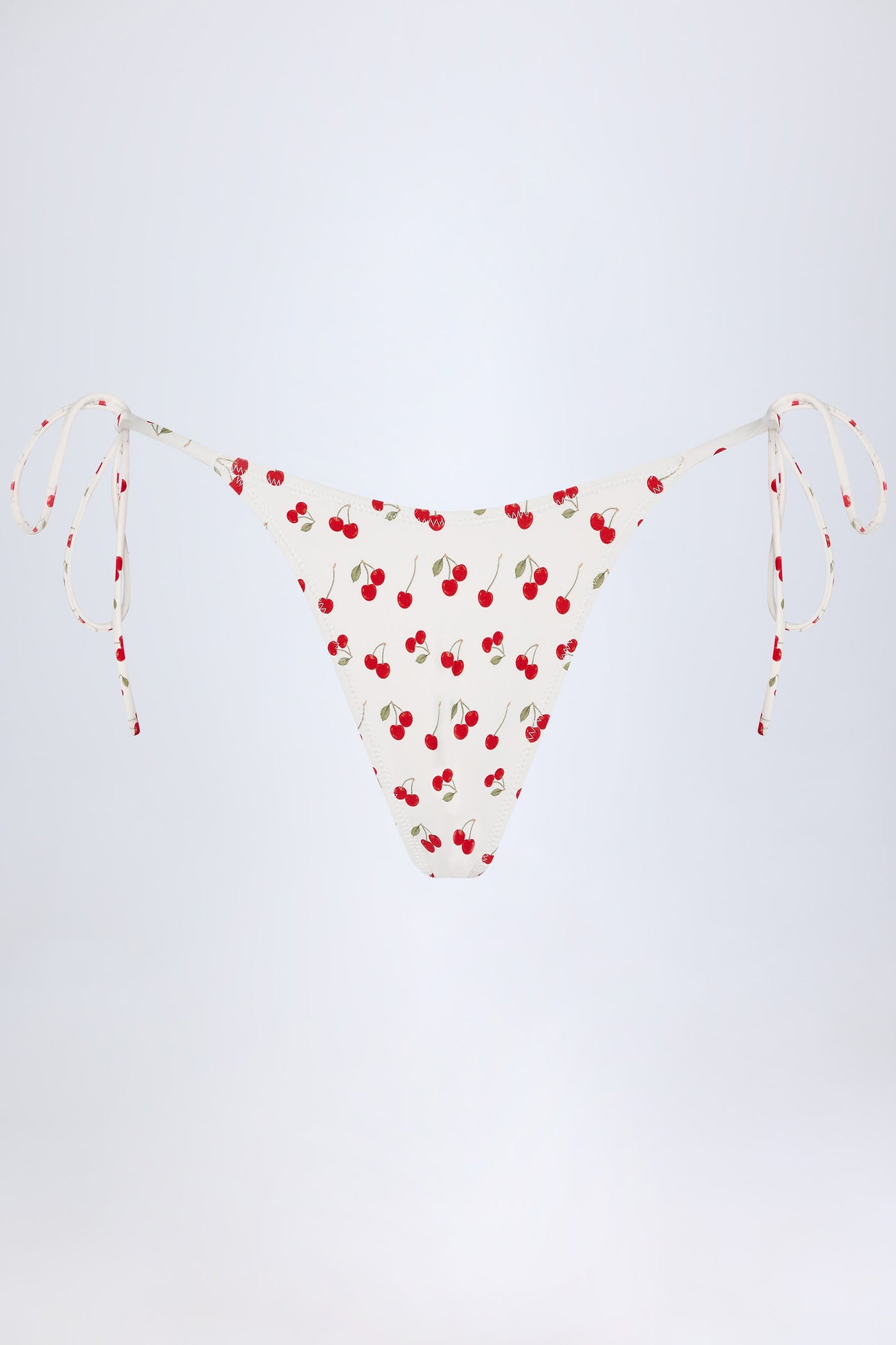 Yandan Bağlamalı, Kiraz Desenli Cesur Bikini Altı