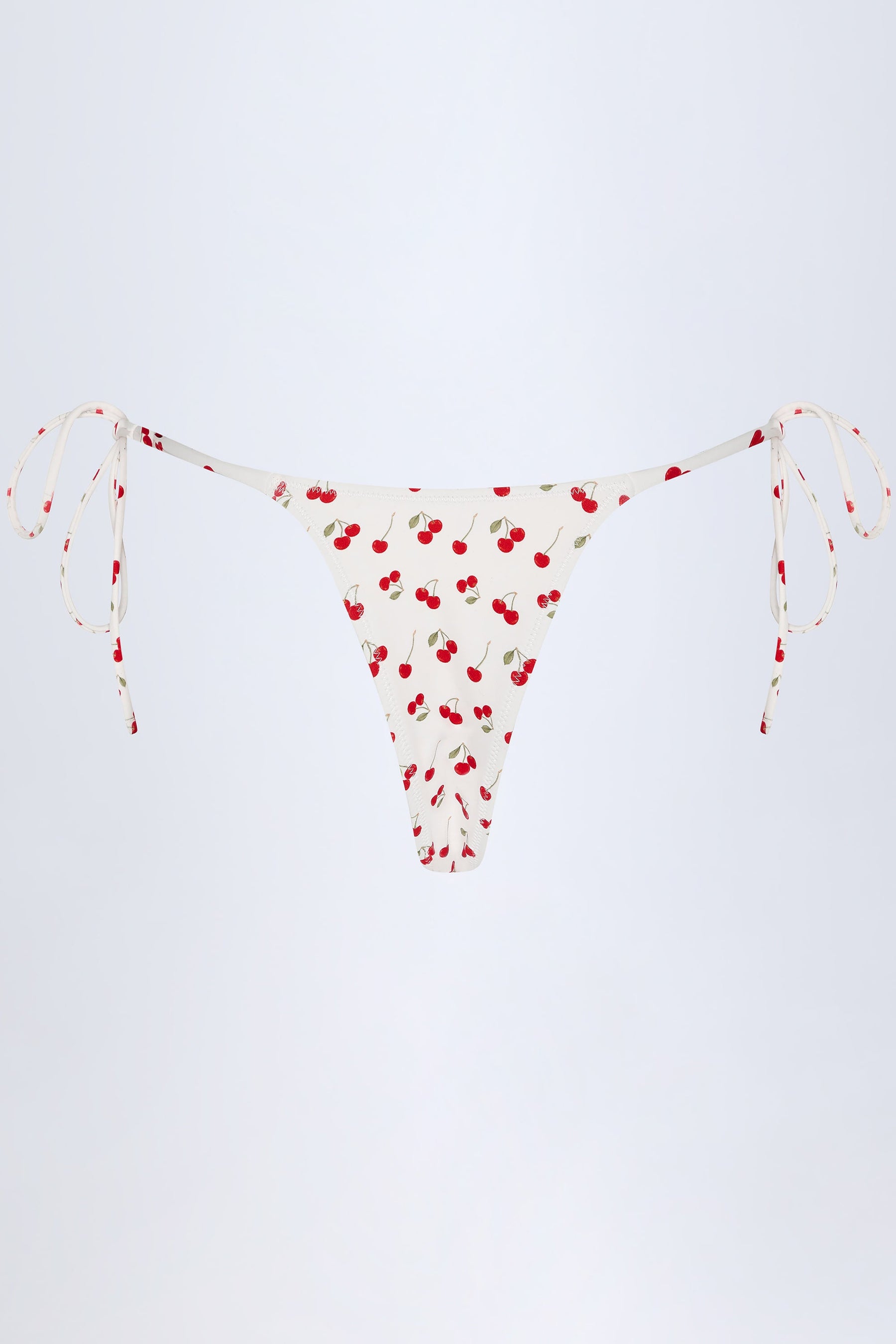 Yandan Bağlamalı, Kiraz Desenli Cesur Bikini Altı