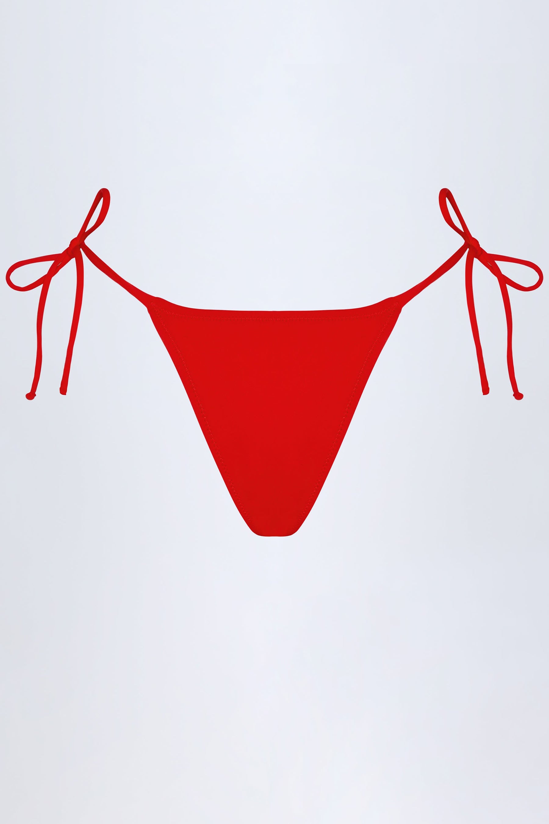 Yan Bağlamalı, Cesur Kesimli, Ateş Kırmızısı Bikini Altı