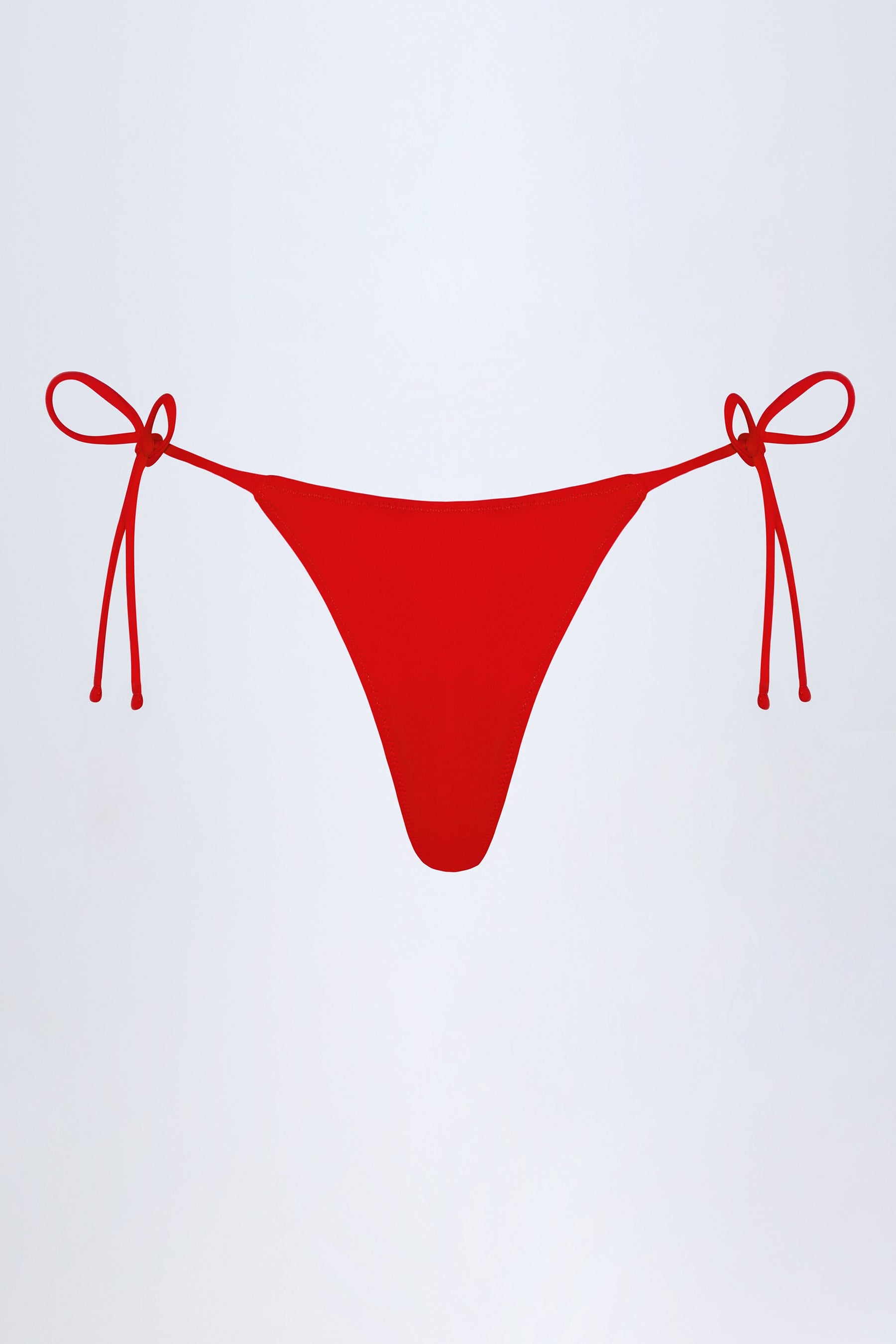 Yan Bağlamalı, Cesur Kesimli, Ateş Kırmızısı Bikini Altı