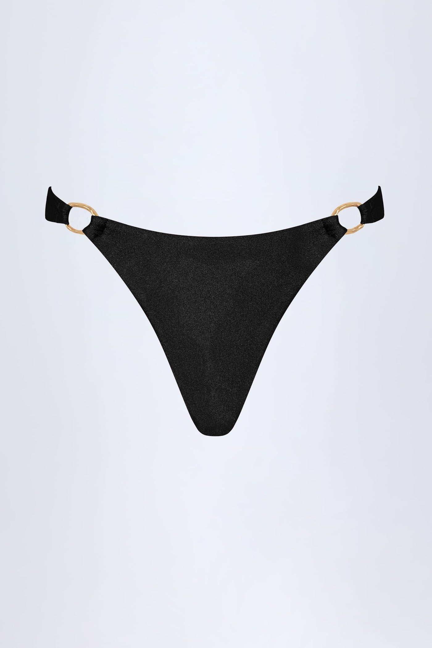 Siyah Renkli, Metal Detaylı Tanga Bikini Altı
