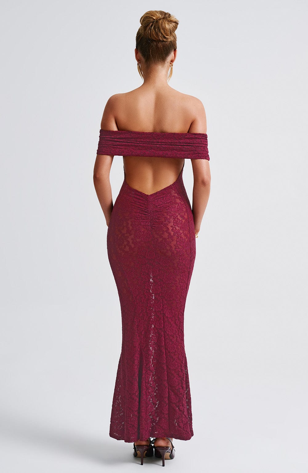 Stephanie Maxi Elbise - Bordo