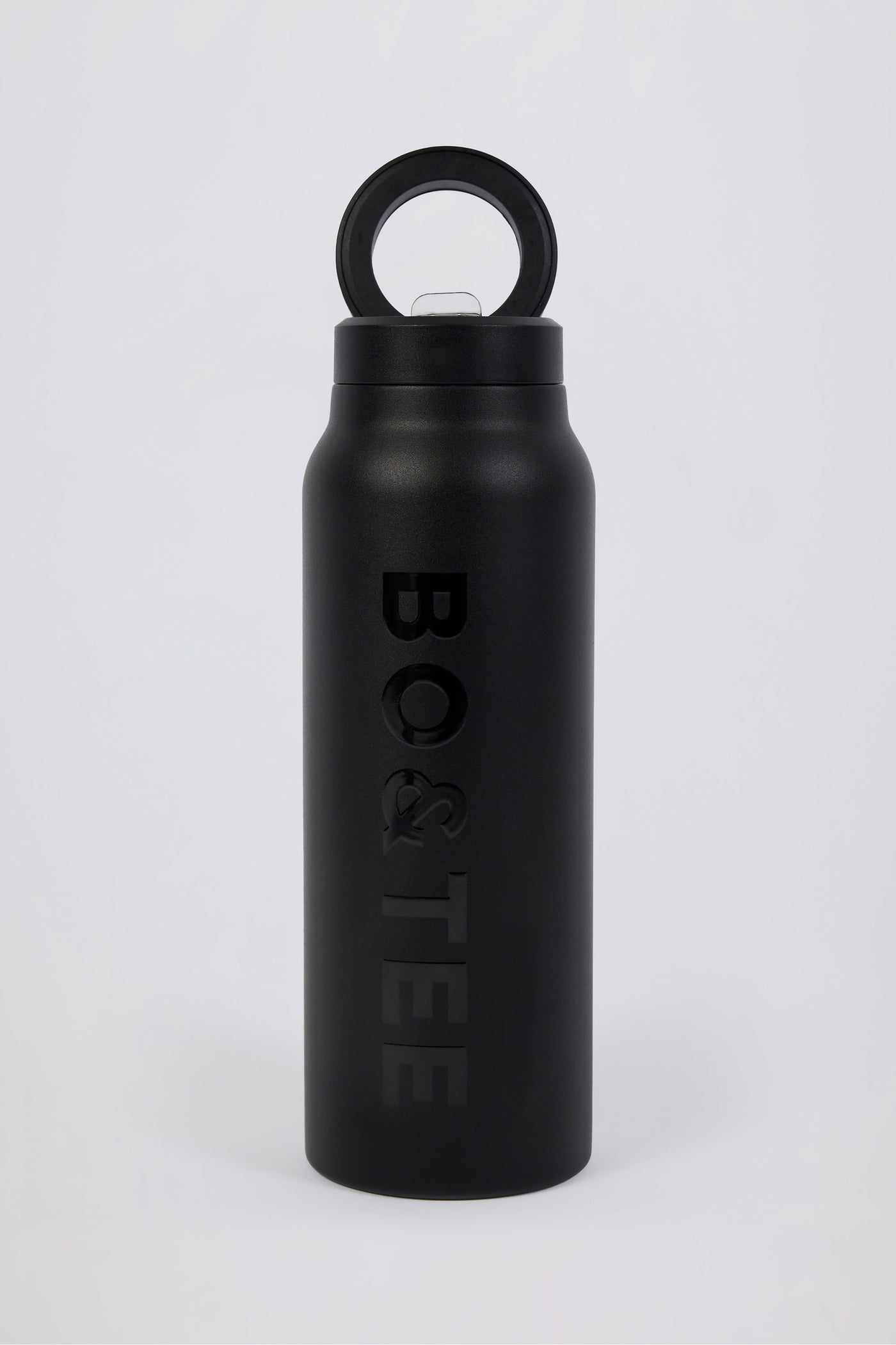Manyetik Termoslu Paslanmaz Çelik Siyah Su Şişesi