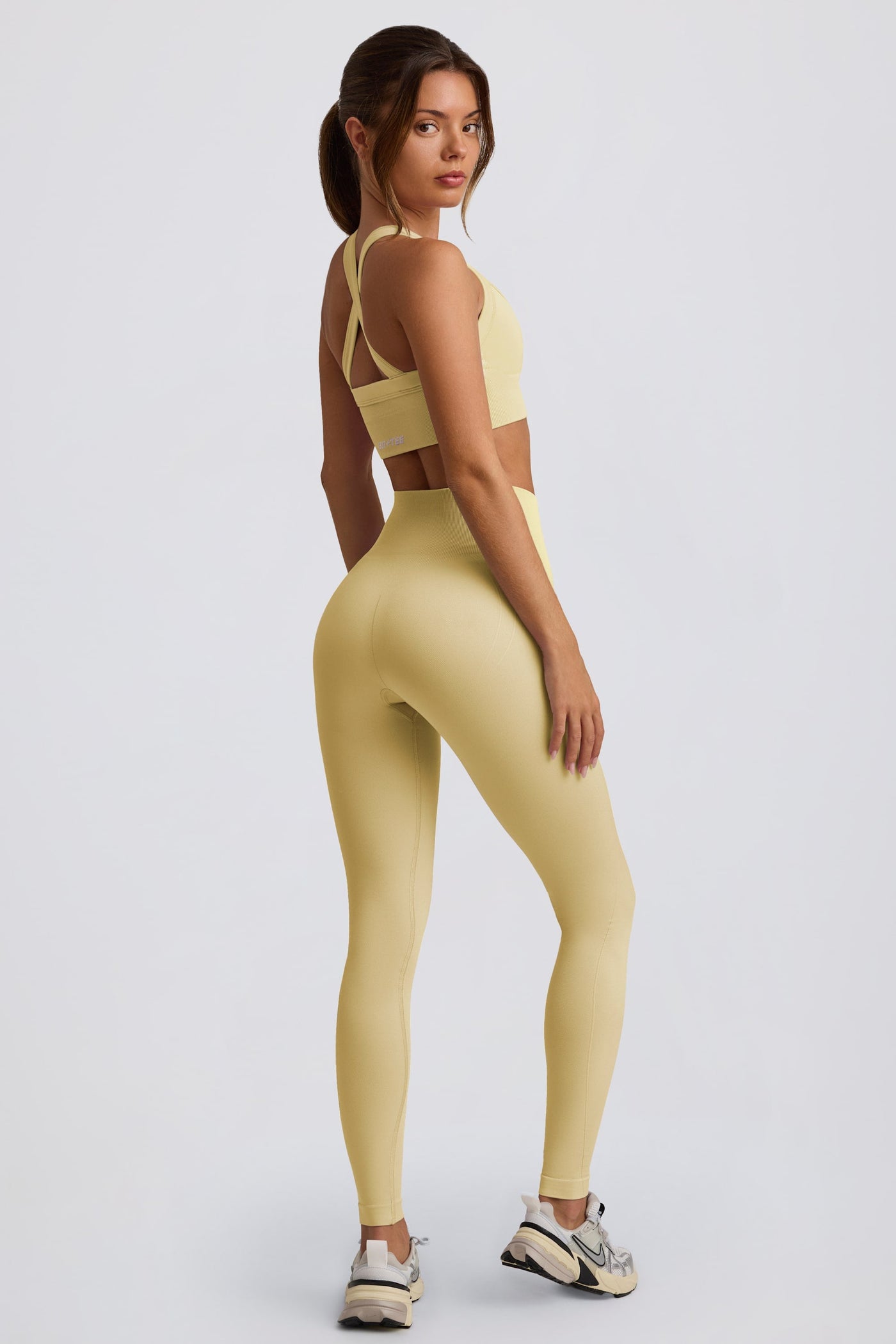 Super Sculpt Dikişsiz Yüksek Bel Tayt, Tereyağı Sarısı