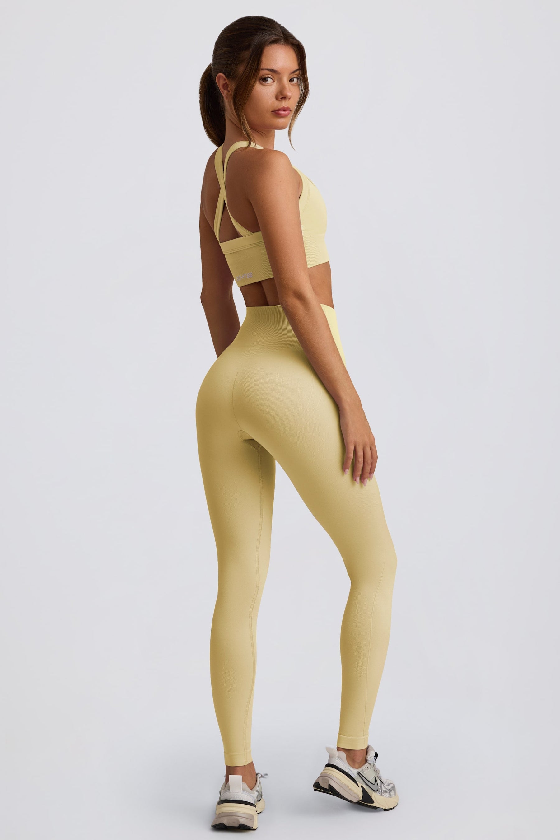 Super Sculpt Dikişsiz Yüksek Bel Tayt, Tereyağı Sarısı