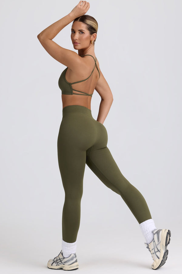 Açık Yeşil Super Sculpt Dikişsiz Yüksek Bel Tayt
