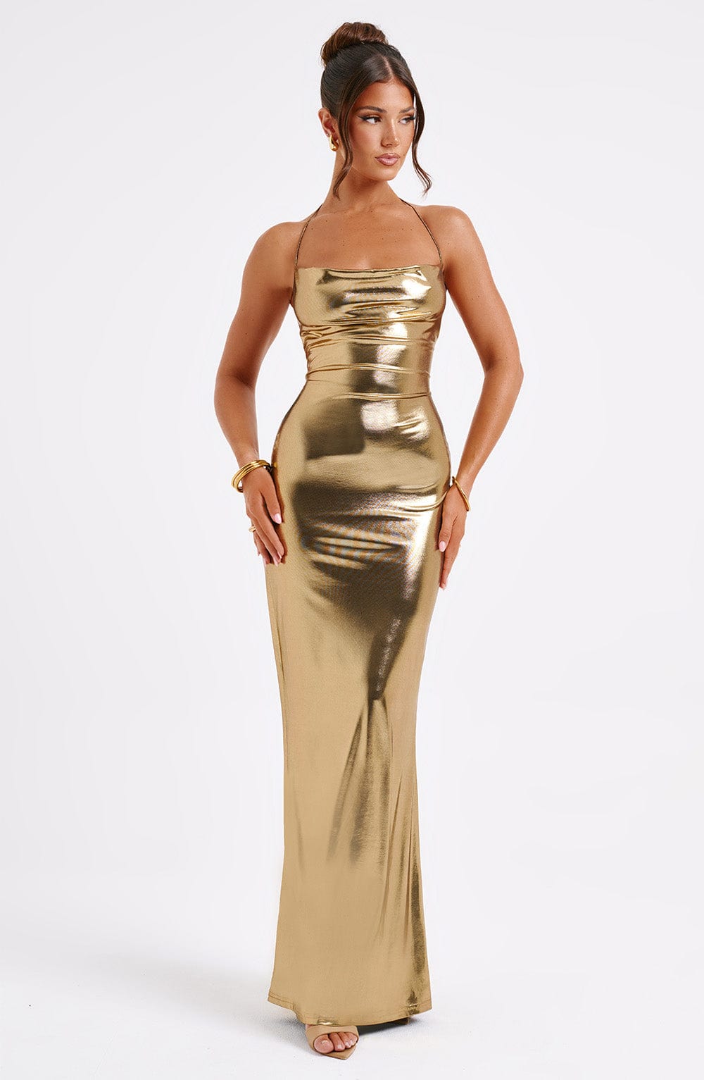 Talisa Maxi Elbise - Altın