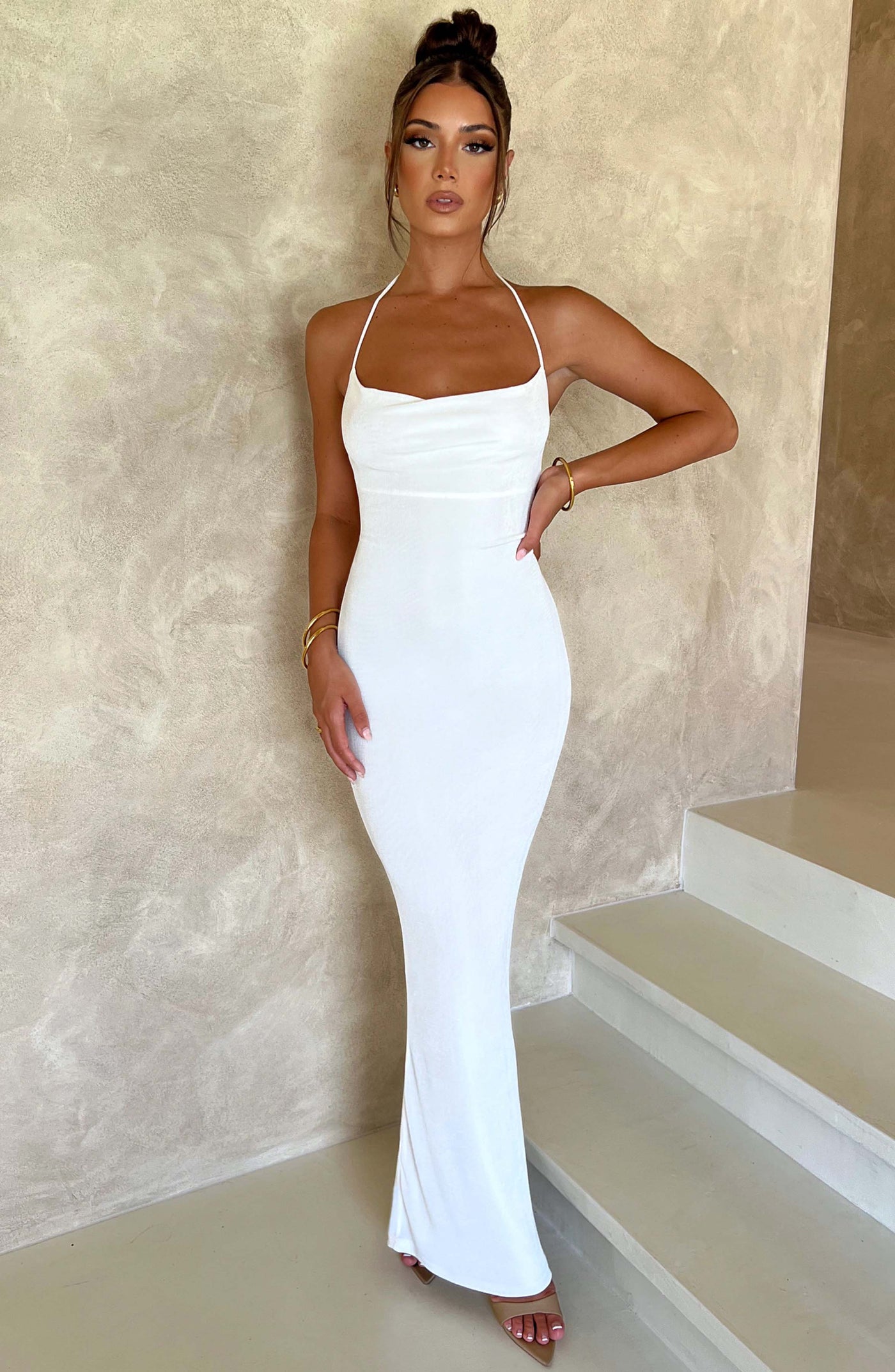Talisa Maxi Elbise - Fildişi
