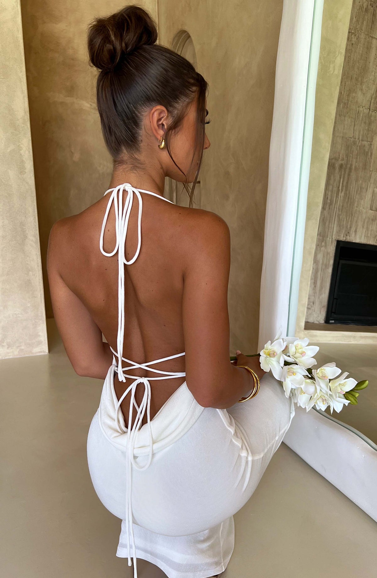 Talisa Maxi Elbise - Fildişi