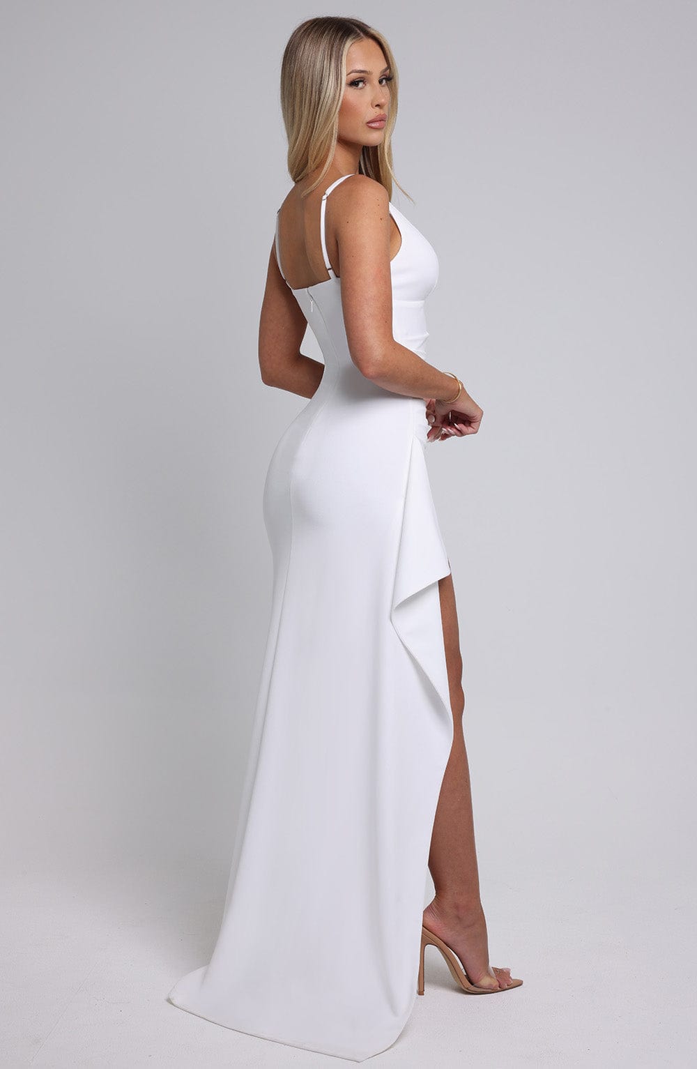 Violetta Maxi Elbise - Fildişi