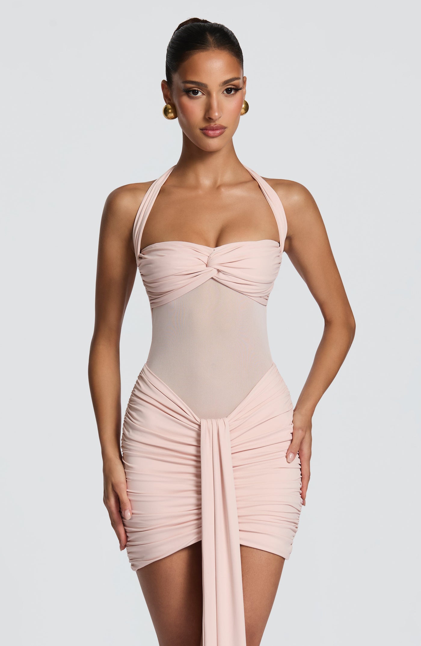 Vixen Mini Elbise - Yumuşak Pembe
