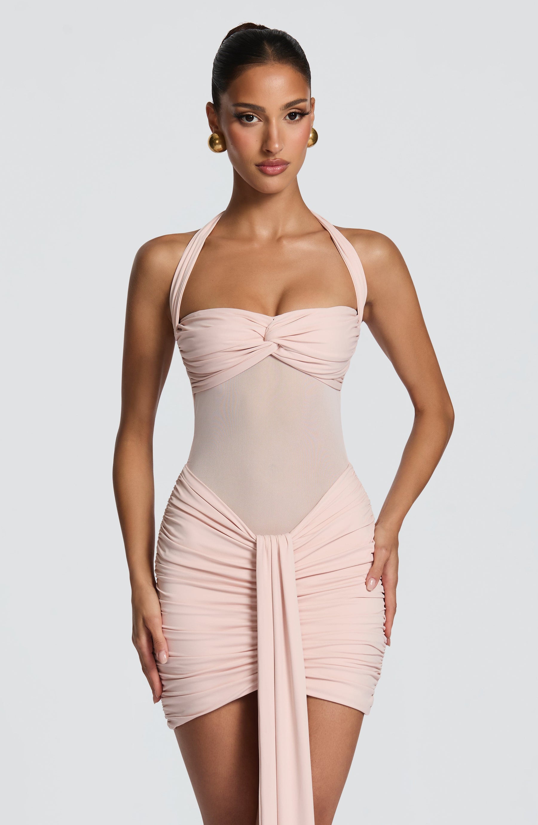 Vixen Mini Elbise - Yumuşak Pembe