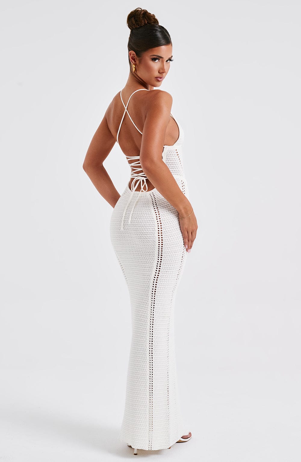 Xanthe Maxi Elbise - Beyaz
