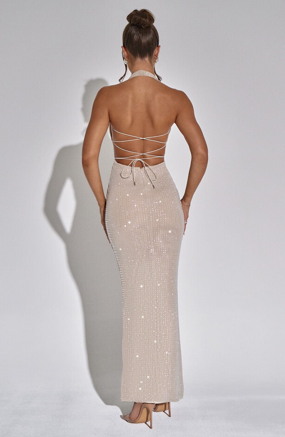 Zayde Maxi Elbise - Ten Rengi